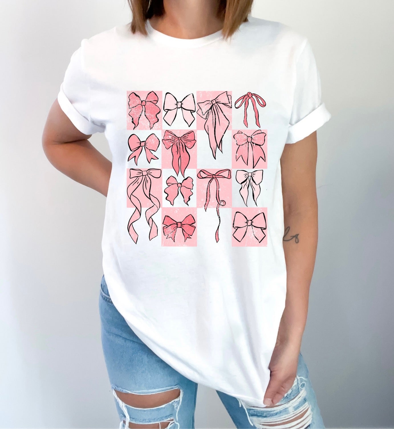 Bow Check Tee