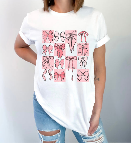 Bow Check Tee