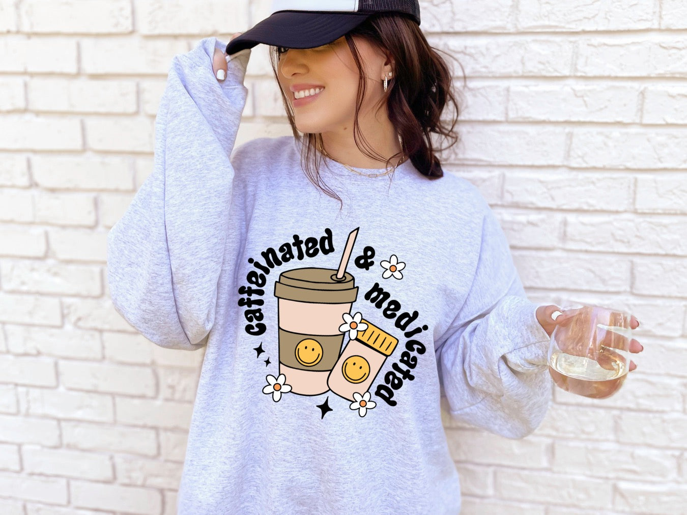 Caffeinated & Medicated Crewneck