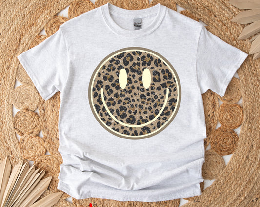 Leopard Smiley Tee